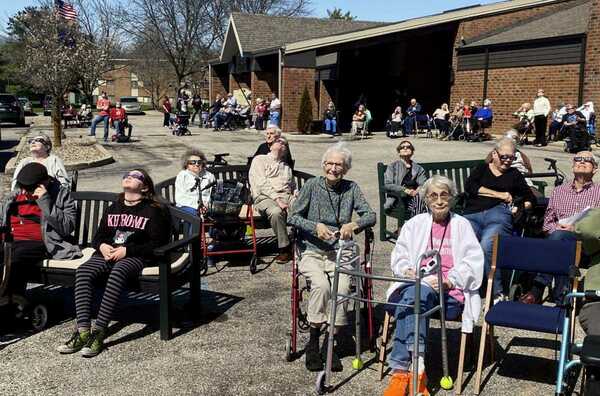 Notre Dame's Quynh Lan Nguyen, Associate Research Professor in the Department of Physics & Astronomy, organized a solar eclipse event in partnership with St. Paul's Senior Community in South Bend, IN on April 8, 2024.